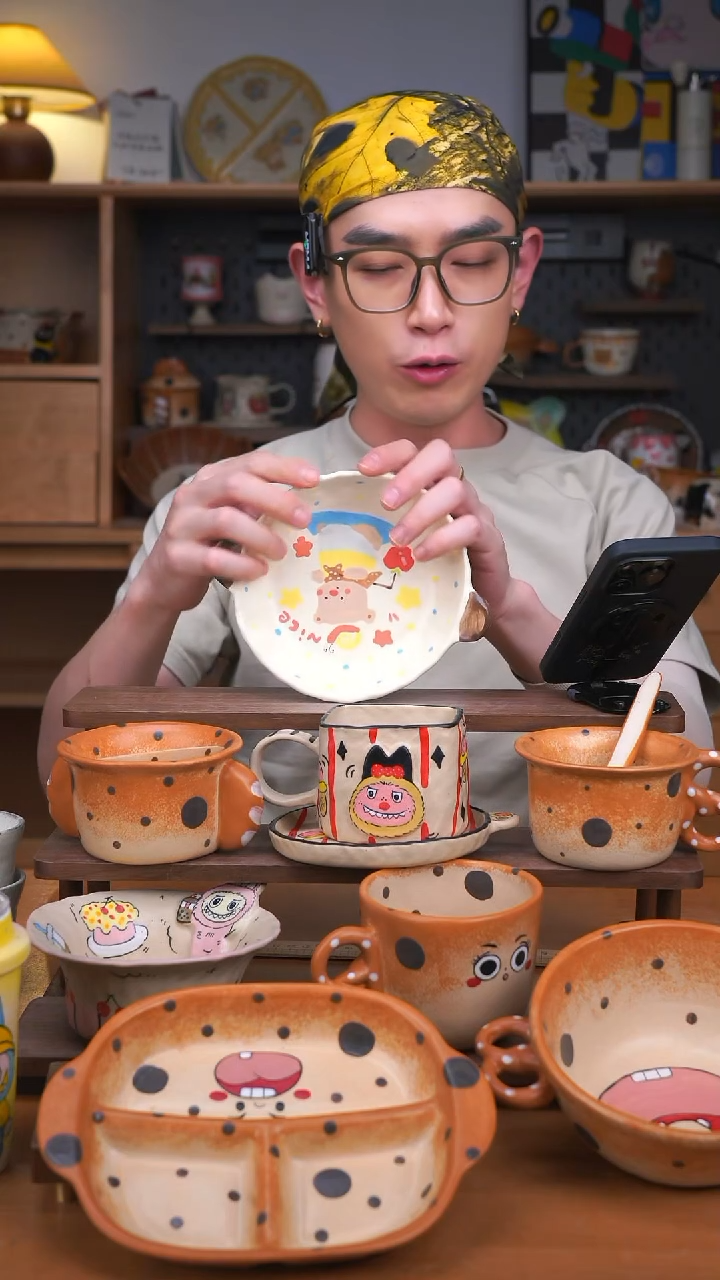 杯子景德镇可爱设计师款陶瓷