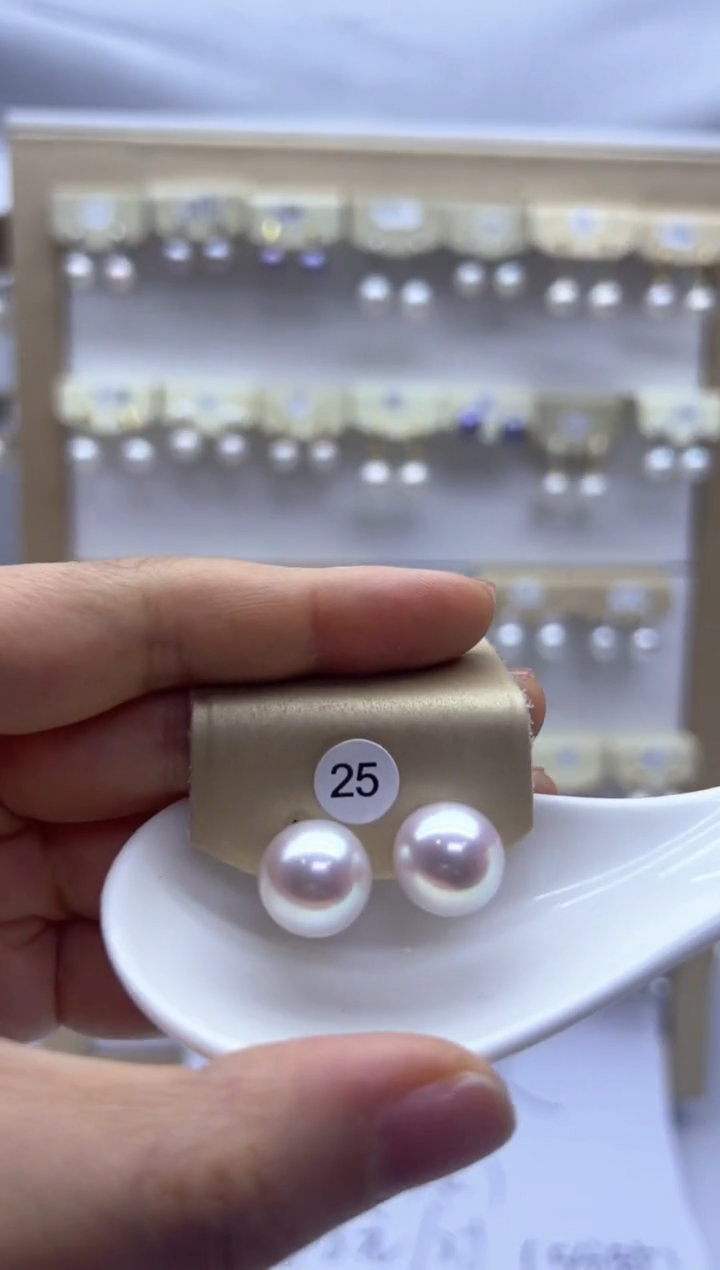 【闪购商品】淡水珍珠耳饰银S925镶嵌25