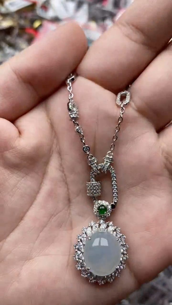 【闪购商品】翡翠戒指银S925镶嵌2222---5