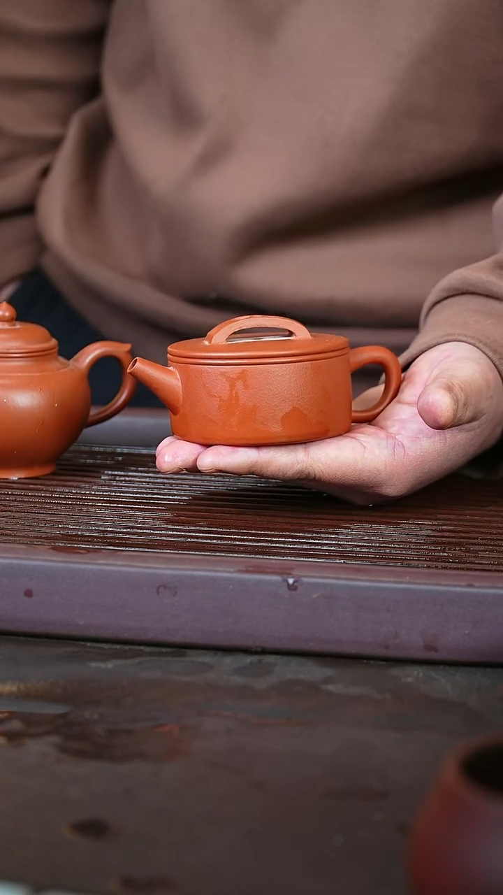 紫砂朱泥汉瓦紫砂
