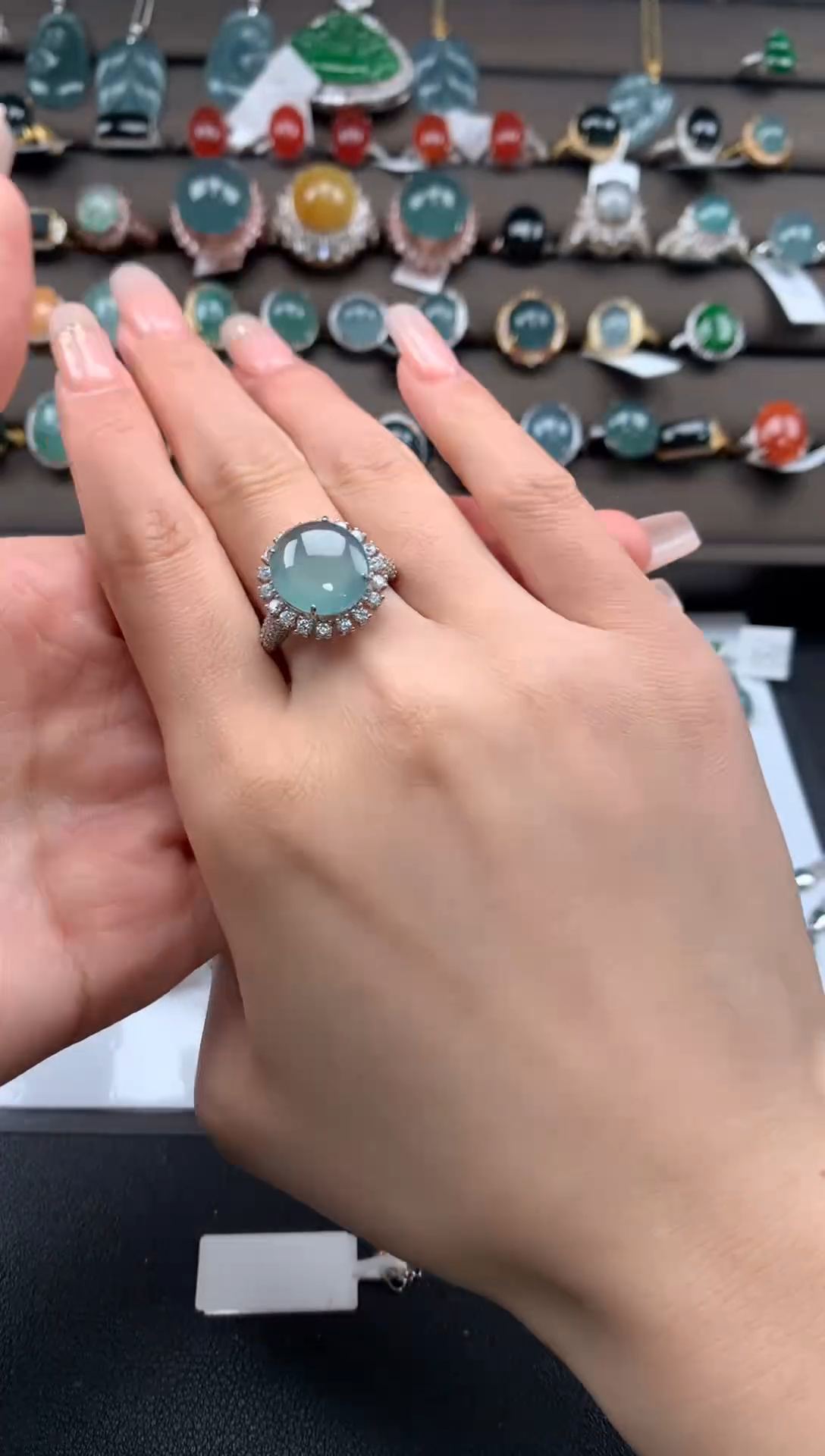 【闪购商品】翡翠戒指银S925镶嵌1232131232