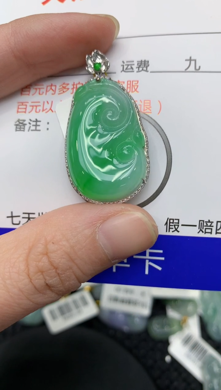【闪购商品】翡翠颈饰18K金镶嵌11111111