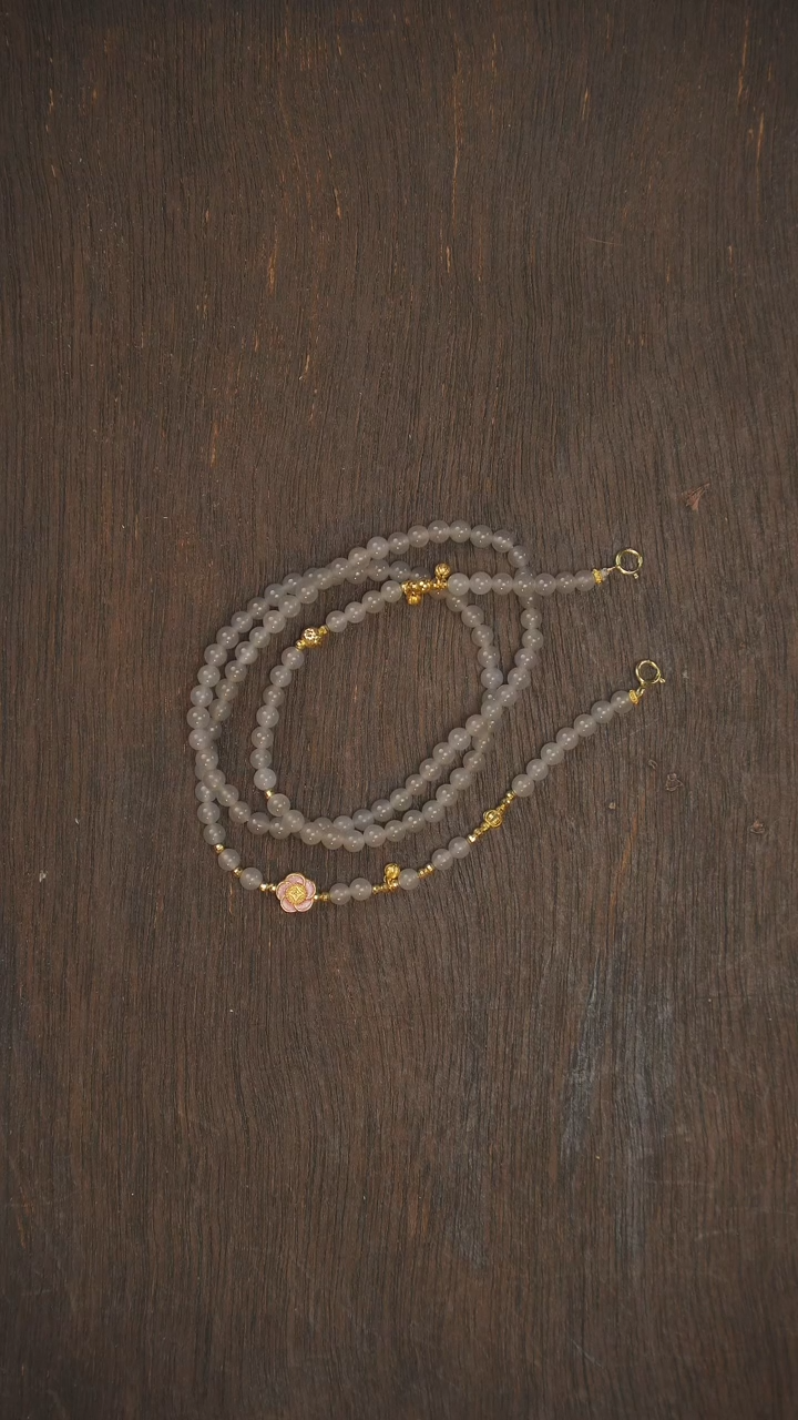 【闪购商品】和田玉项圈18K金镶嵌项链