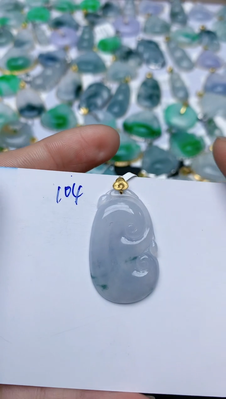 【闪购商品】翡翠颈饰18K金镶嵌天然翡翠A货    