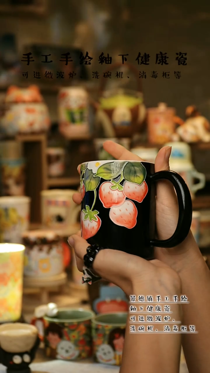 【闪购商品】杯陶瓷景德镇高温釉下彩&A752