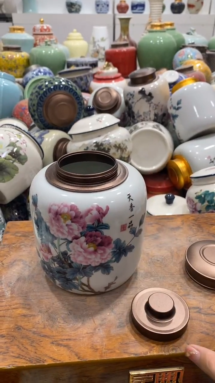 摆件陶茶叶罐密封罐储存罐