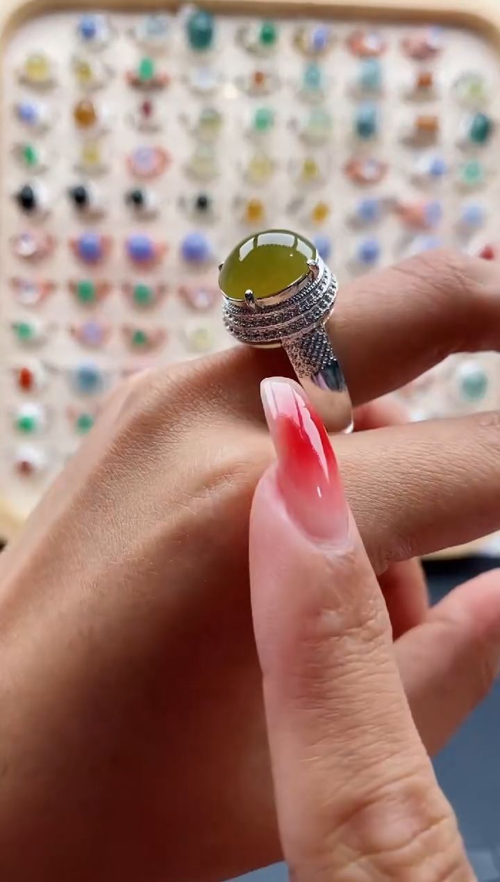 【闪购商品】翡翠戒指未镶嵌缅甸天然A货翡翠333  9+6