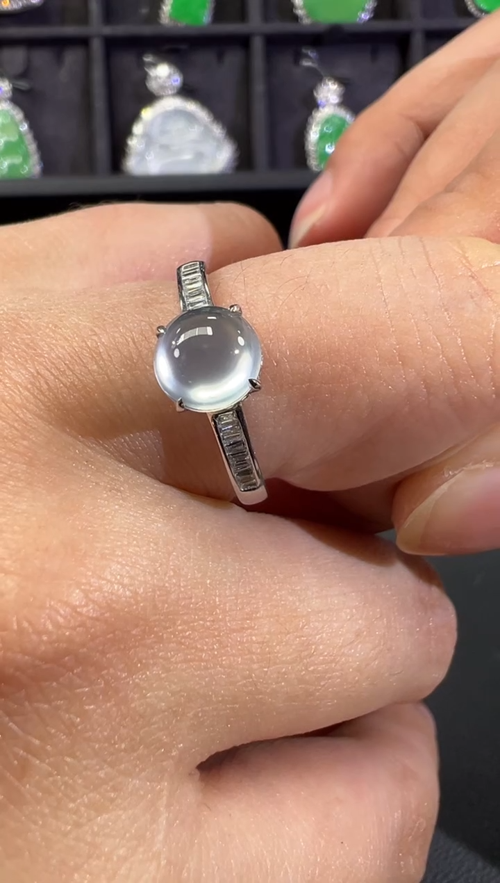 18K金镶嵌戒指翡翠B37|9800