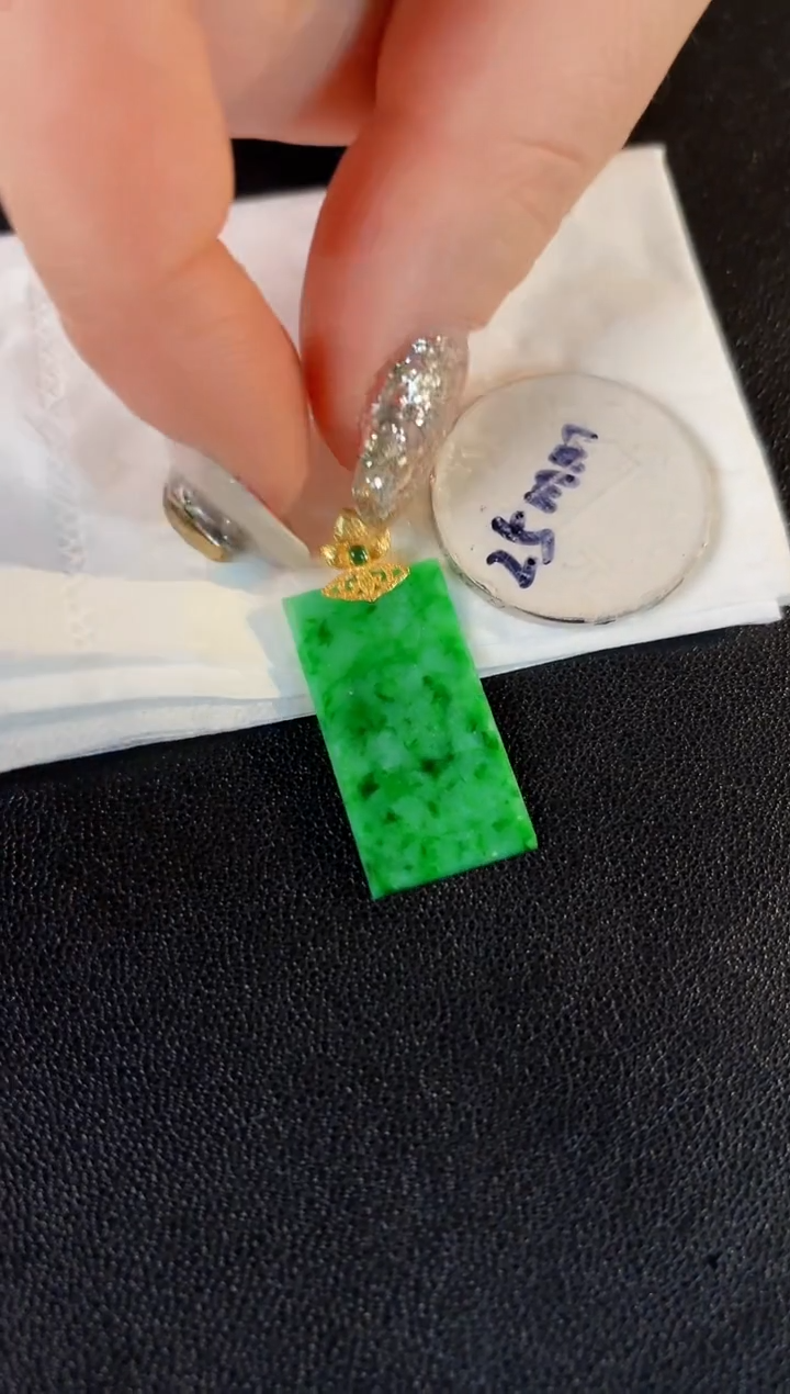 【闪购商品】翡翠颈饰18K金镶嵌缅料A货/支持复检/一件