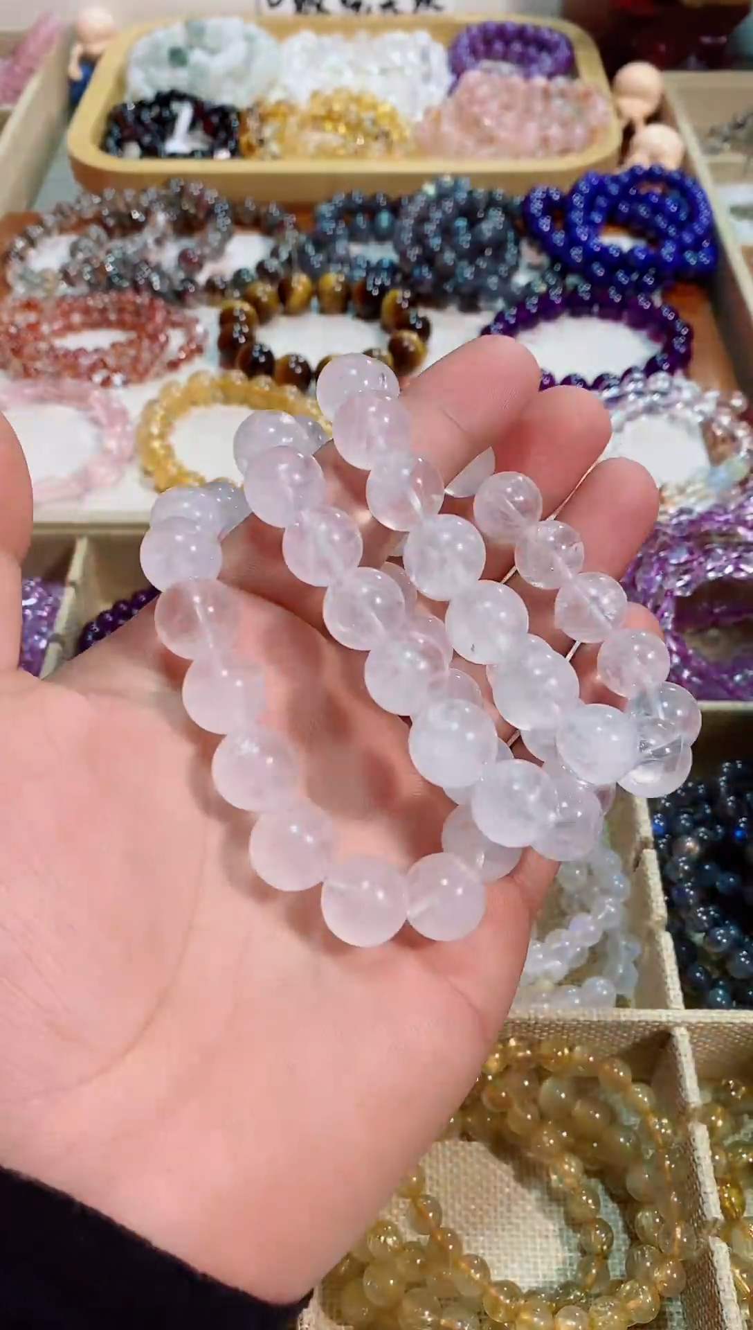 【闪购商品】水晶手链未镶嵌白幽灵12M+ (多样性发其一）