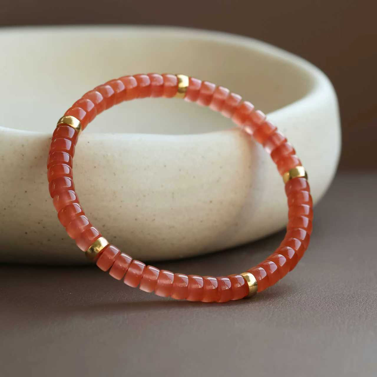 【BRTV大家收藏】南红水红樱桃红药片手串