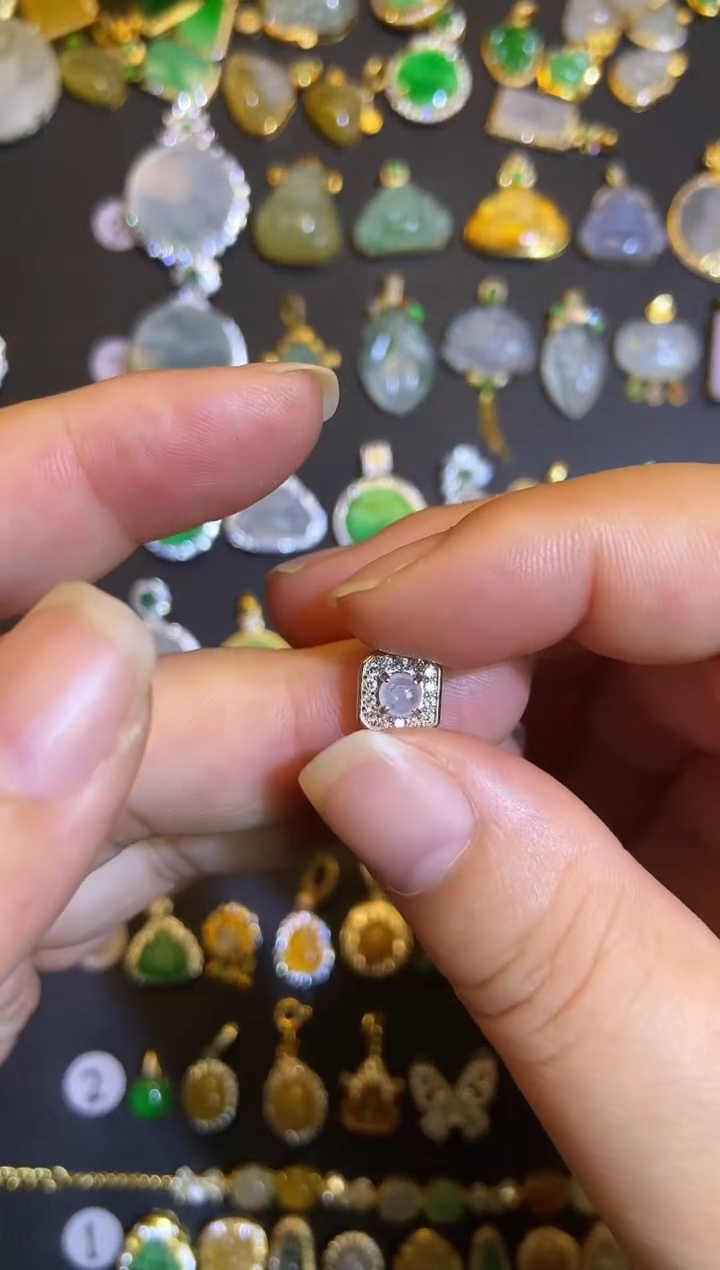 吊坠(不含链)银S925镶嵌翡翠1