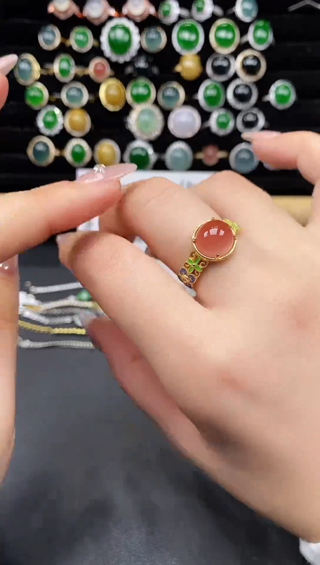 银S925镶嵌戒指玛瑙/玉髓111