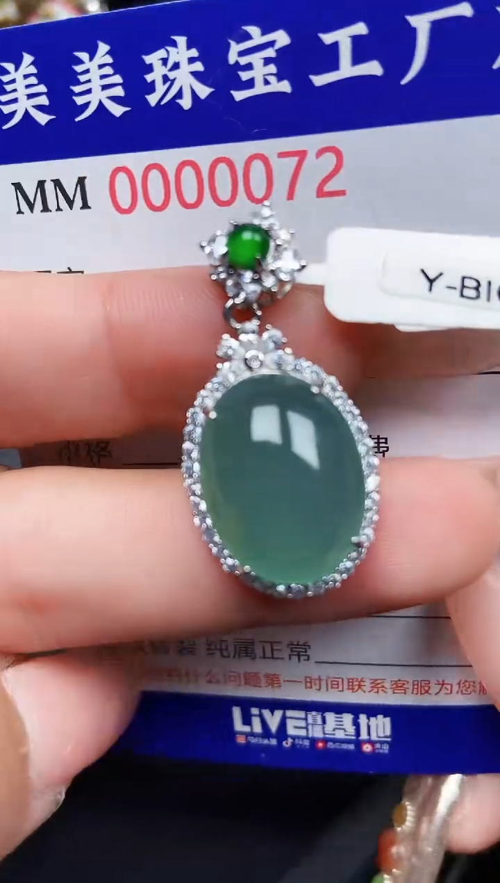 【闪购商品】翡翠颈饰银S925镶嵌0072