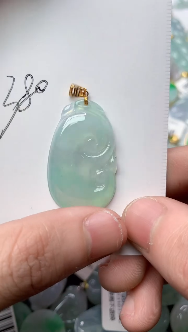 【闪购商品】翡翠颈饰18K金镶嵌40........