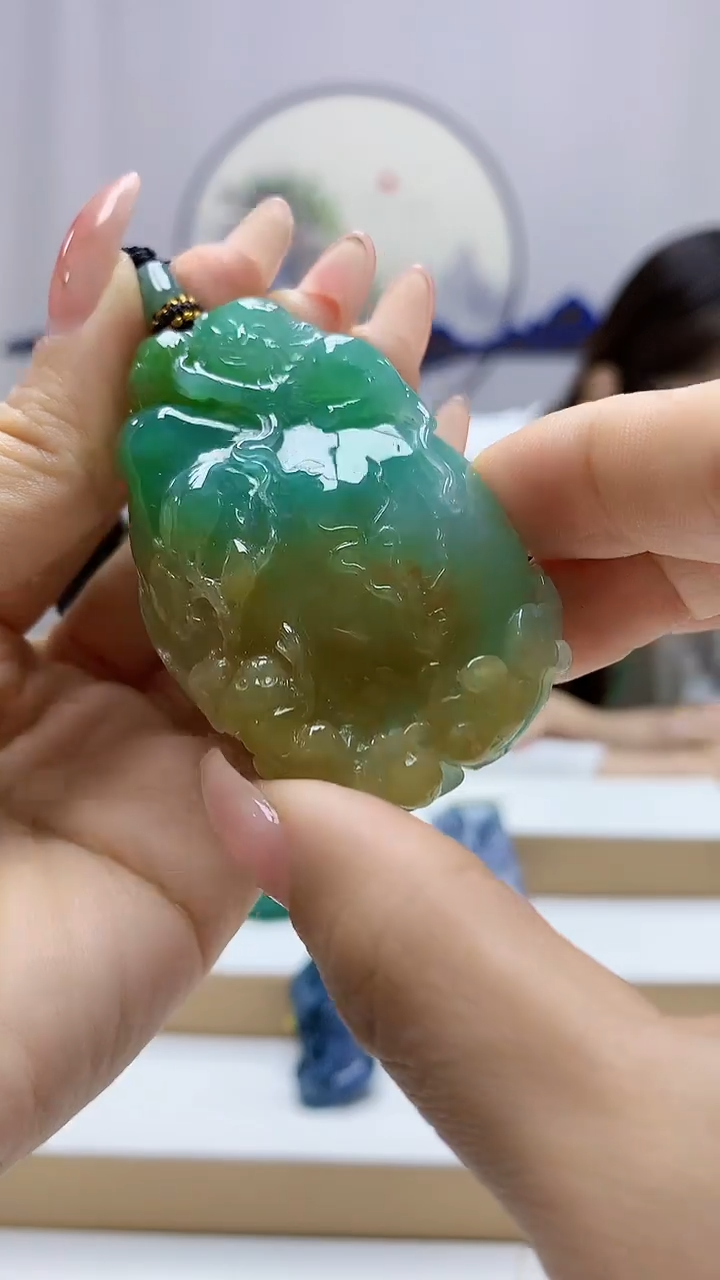 未镶嵌定制翡翠7**_3099ty-毛货挂件