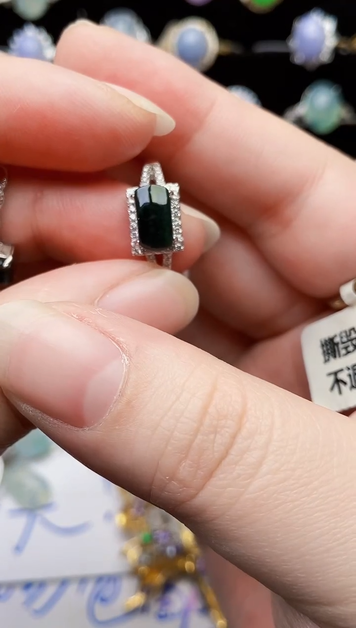 颈饰银S925镶嵌翡翠1723