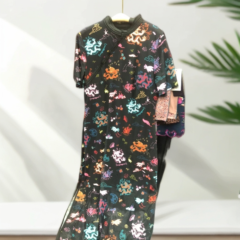 37372典典复古连衣裙