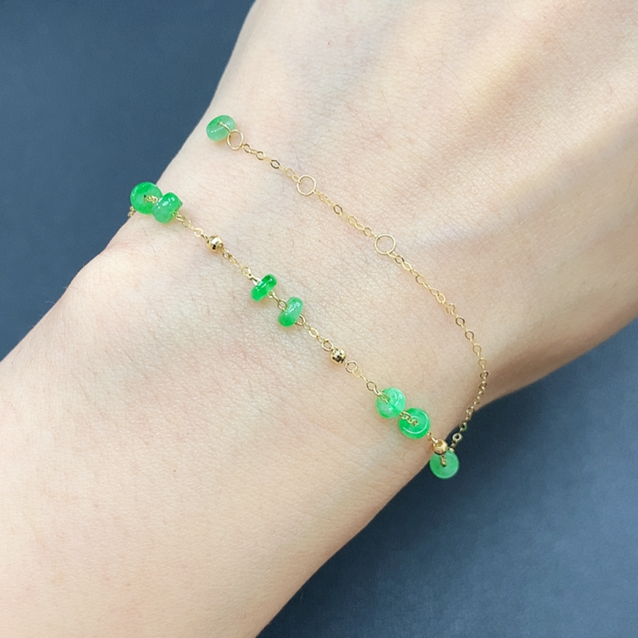 精品镶嵌翡翠手链-多样性发其一12.4