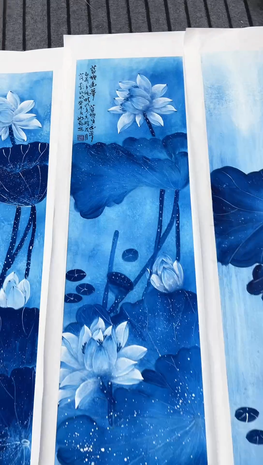 精品国画花鸟作品条屏