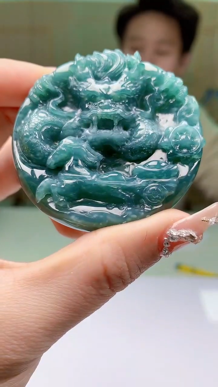 【闪购商品】定制翡翠未镶嵌1502ty-毛货挂件104