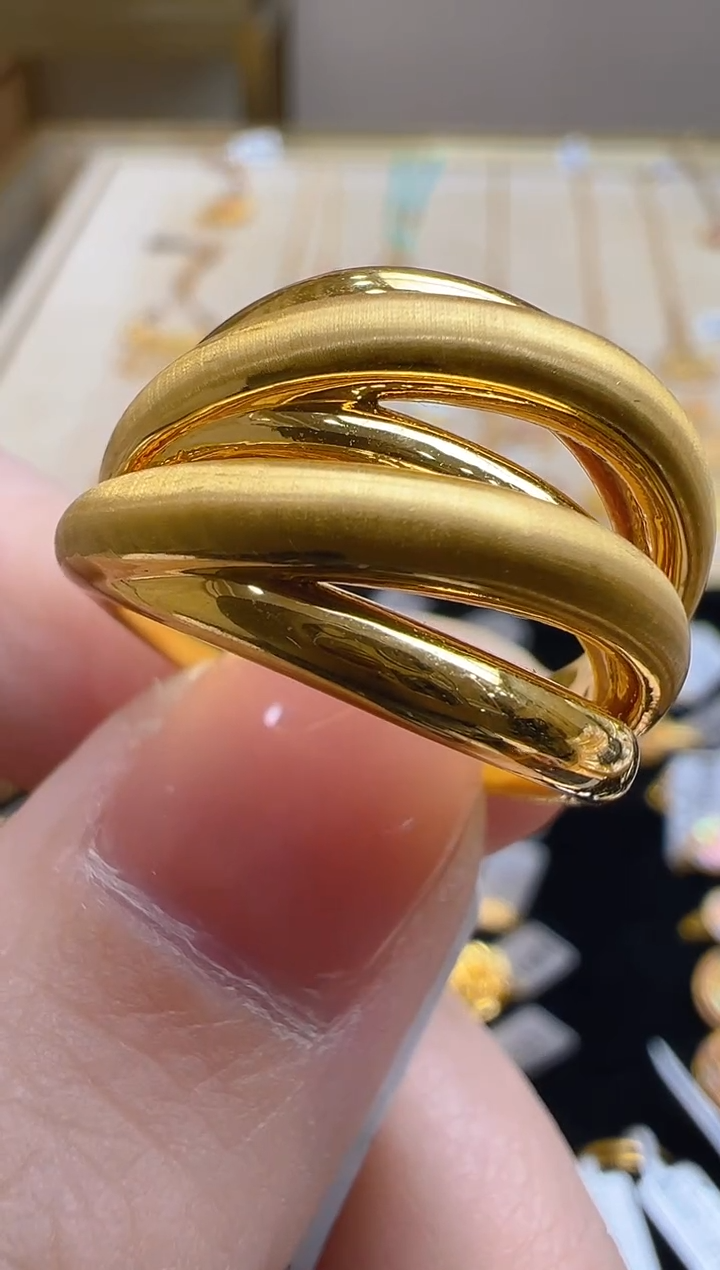 【闪购商品】定制足金戒指/指环多样性发货拍一发一