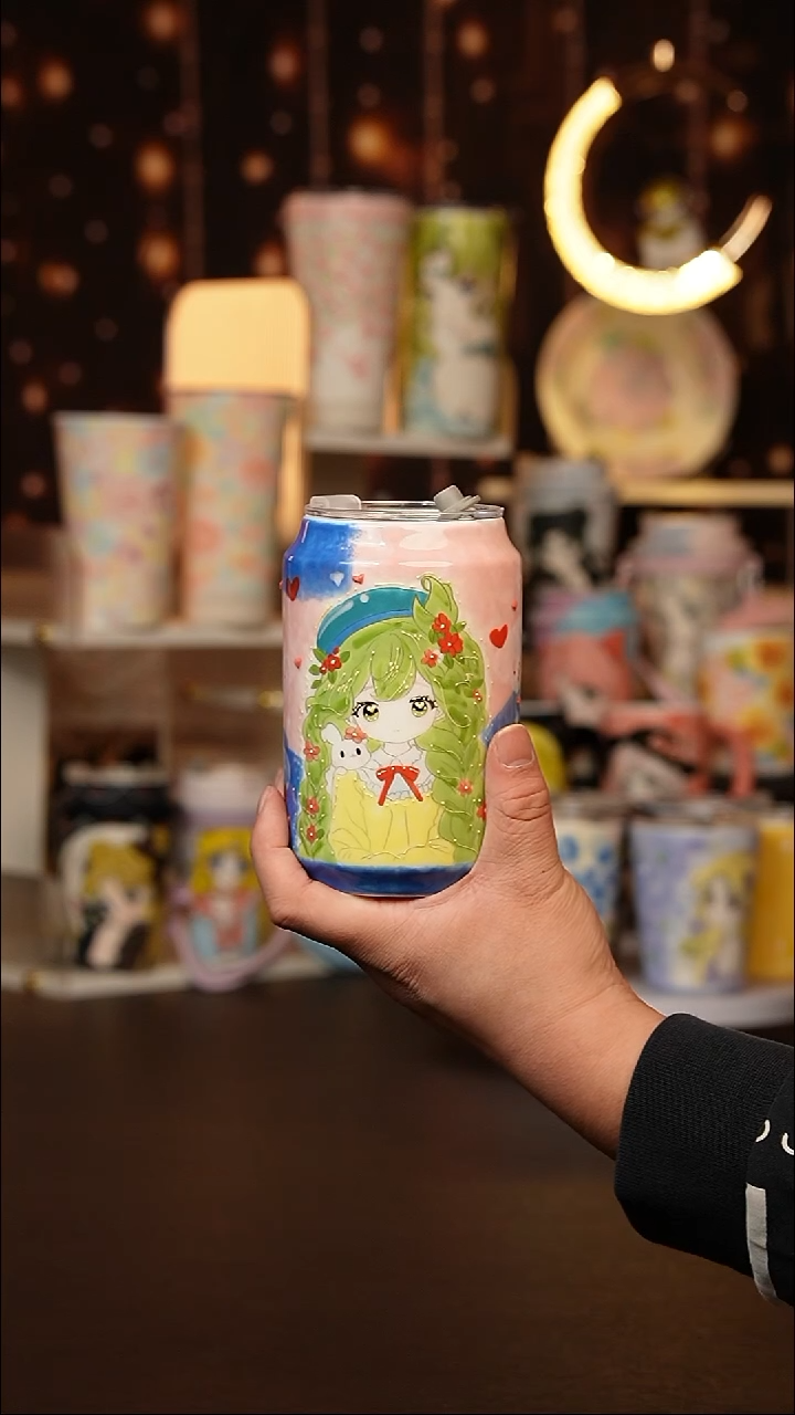 (玉泥）景德镇手工手绘文创陶瓷杯