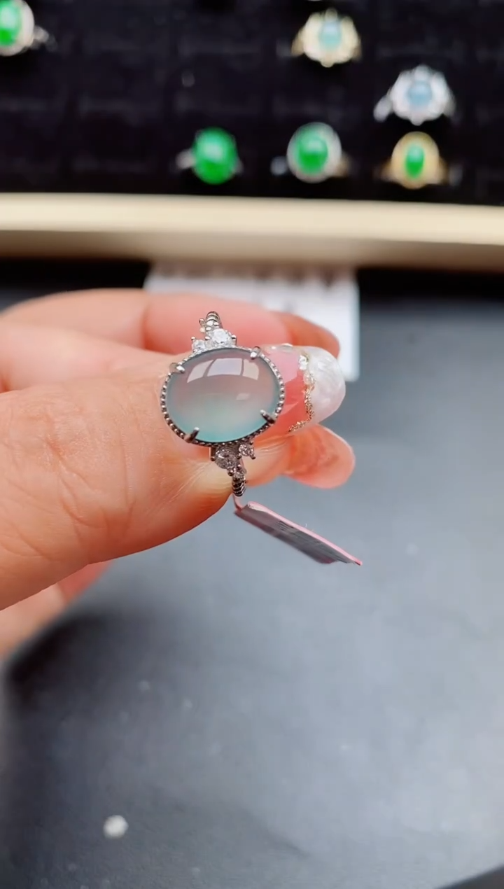 【闪购商品】翡翠戒指银S925镶嵌11111