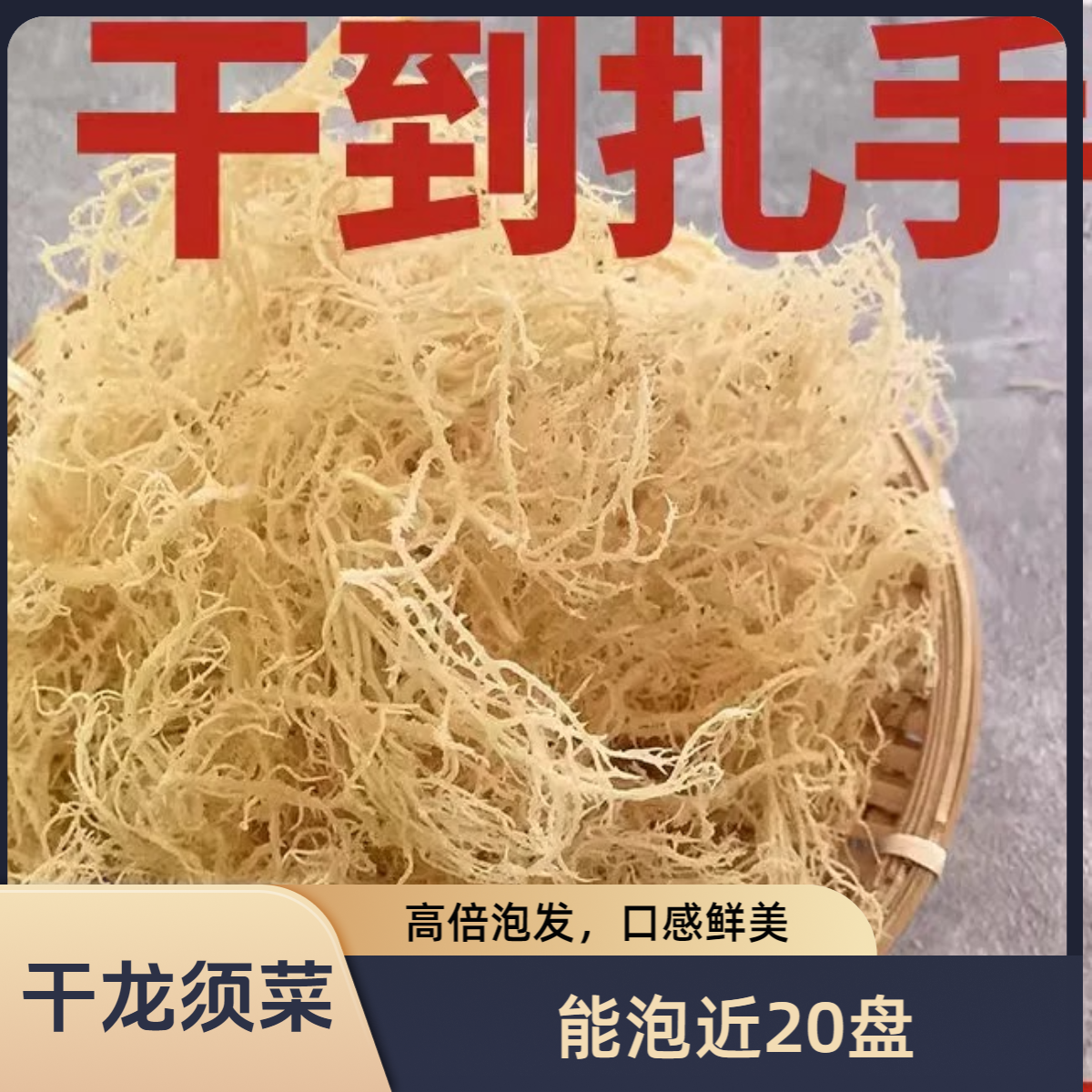 干货龙须菜鹿角菜海草高倍泡发凉拌菜高品质非湿货头茬嫩芽2斤