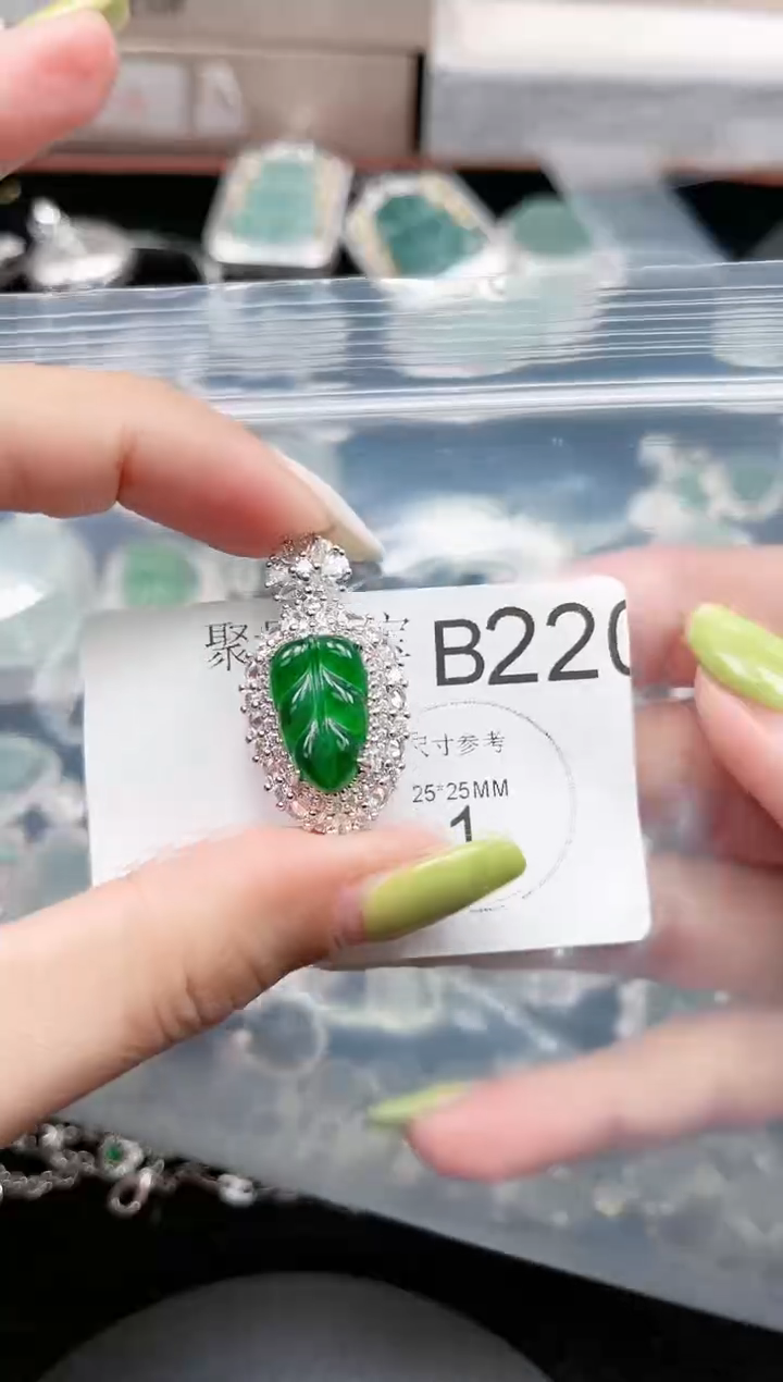 【闪购商品】翡翠颈饰未镶嵌220赠皮绳