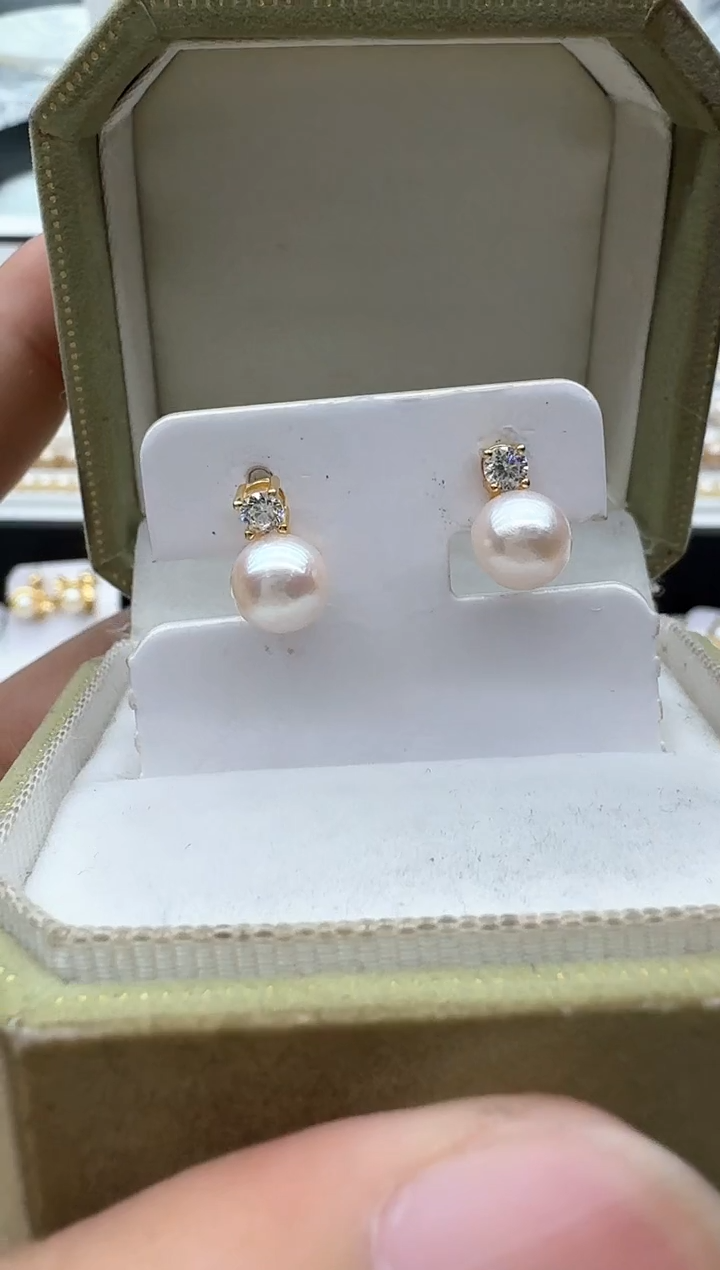 【闪购商品】海水珍珠耳饰未镶嵌清货