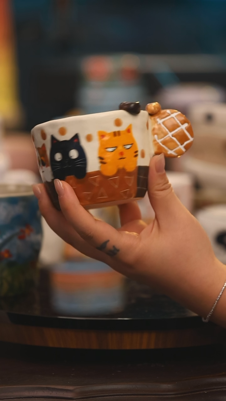 【闪购商品】杯子景德镇设计师釉下彩绘陶瓷