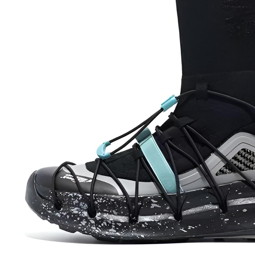 CR 户外情侣款黑拼灰碳纤维板支撑防滑高帮袜套鞋 24120119 20119