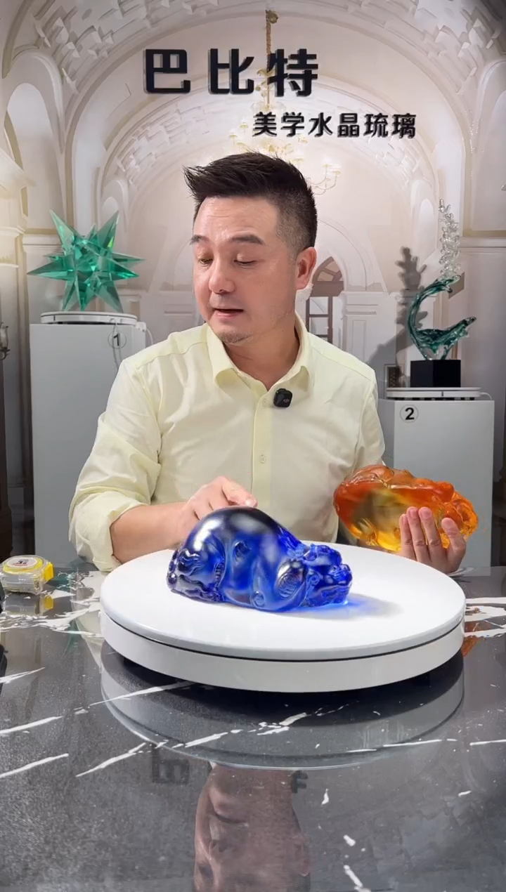 茶宠巴比特美学 蓝紫色趴睡貔貅