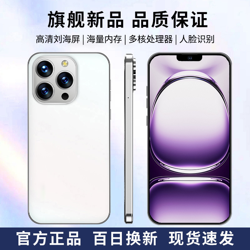 【官方正品】新款15promax全新6.5英寸双卡双待智能手机256白A