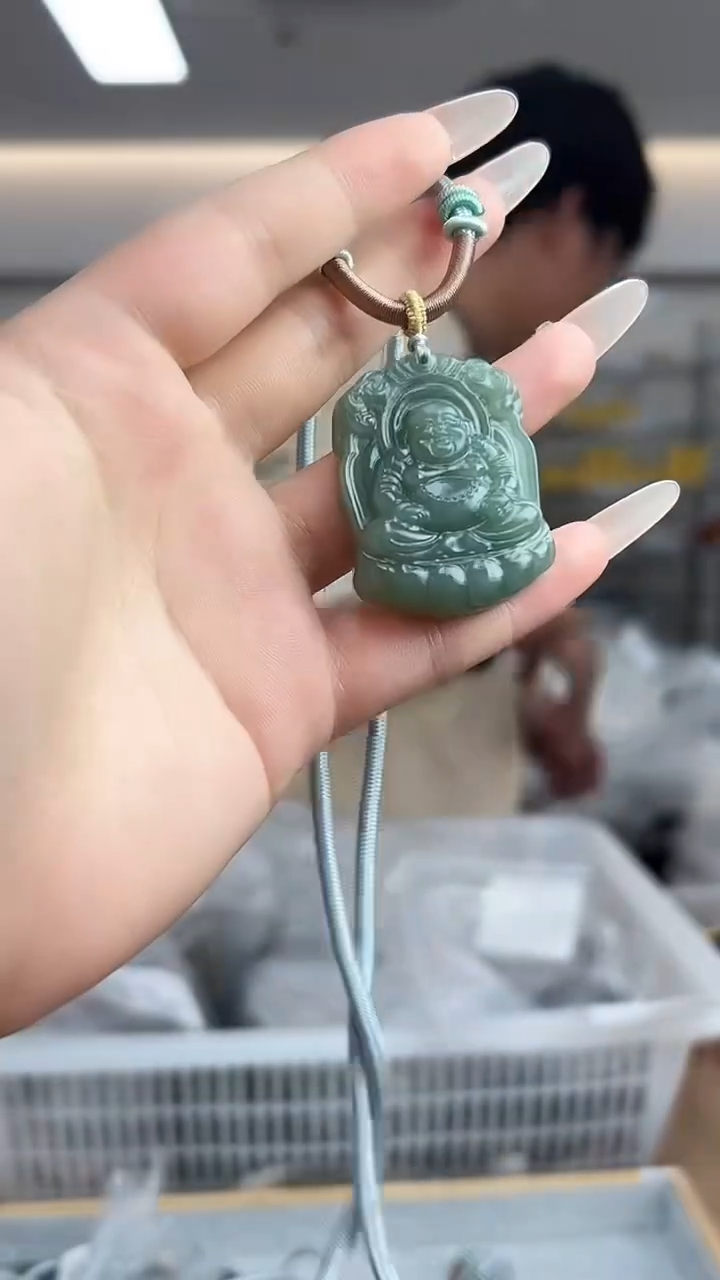 【闪购商品】和田玉且末蓝佛公未镶嵌吊坠-1453