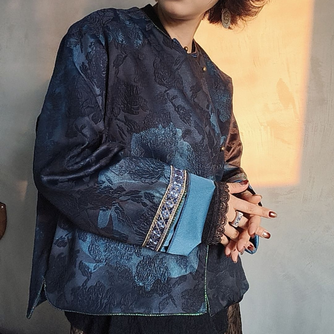 古典【鱼鱼家】  浮雕新中式国风刺绣外套 50572