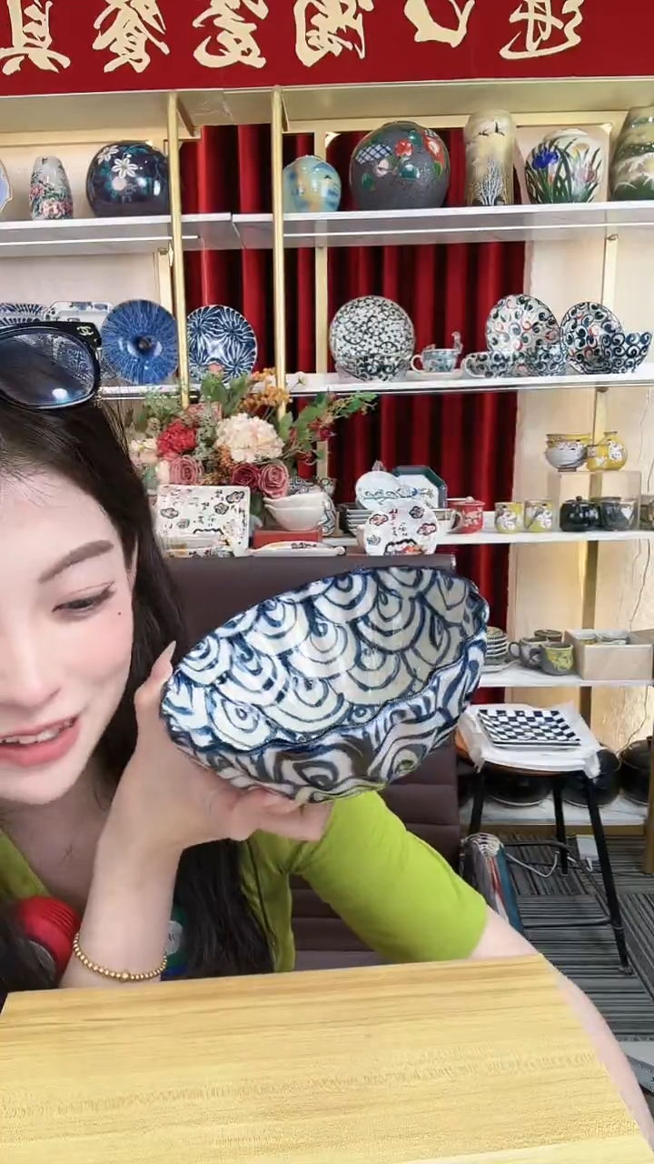 陶瓷宗山窑18cm煮物钵一个