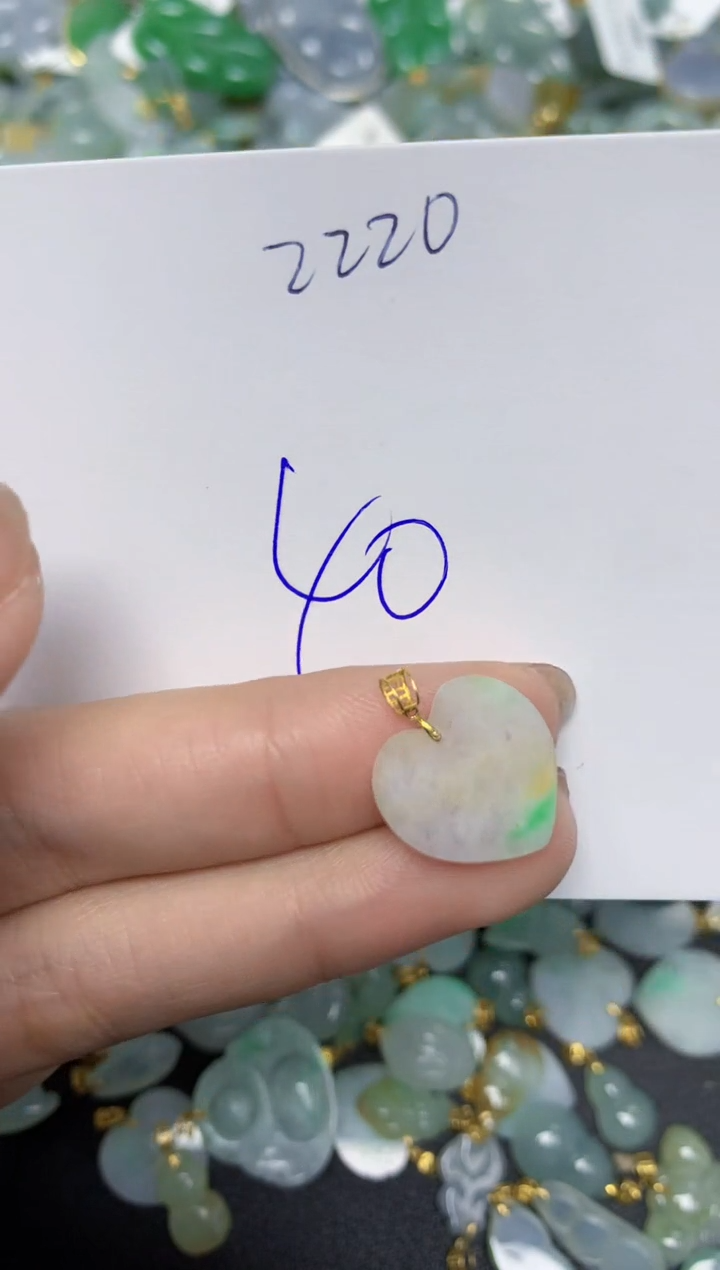 【闪购商品】翡翠颈饰18K金镶嵌 天然翡翠A货