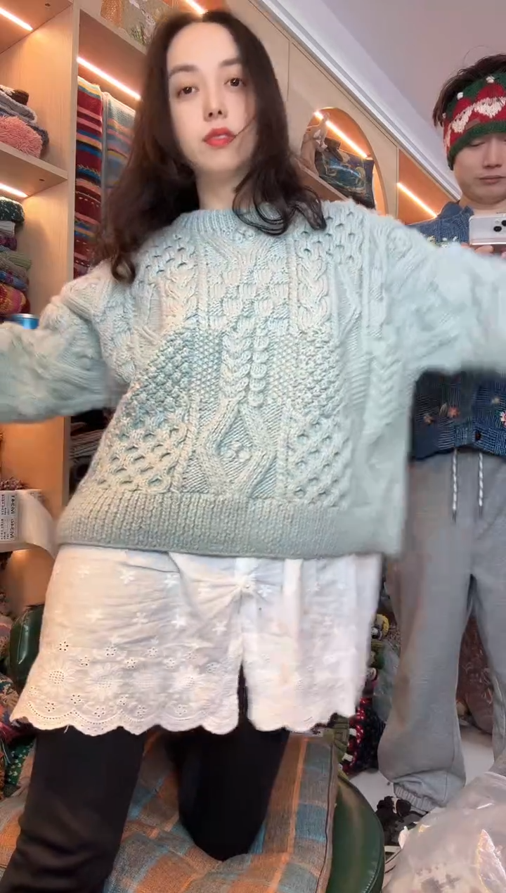 绵羊毛美丽如韩国毛衣