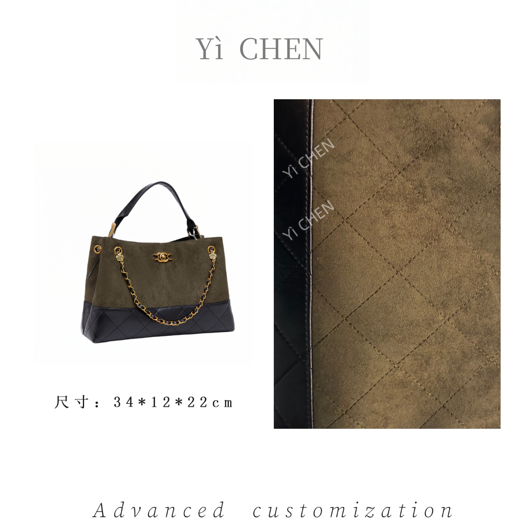 【Yì CHEN】QYX-9996-松茶色简约时尚女士新款轻奢单肩斜跨包