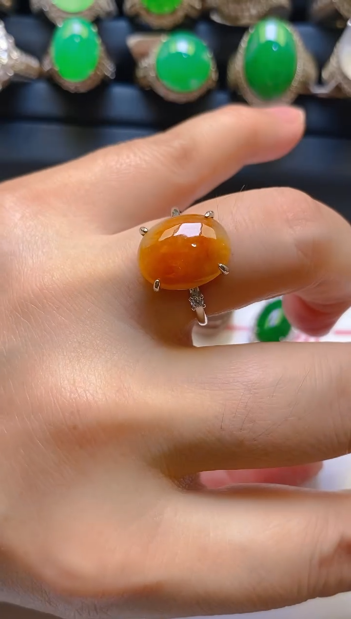 【闪购商品】翡翠耳饰银S925镶嵌天然A货翡翠1