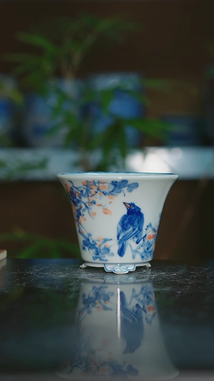 【闪购商品】手绘陶瓷内口8.3高7.3深