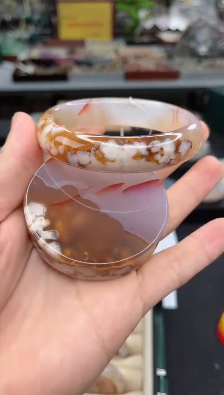 【闪购商品】石英质玉手镯未镶嵌60圈口（赠品镯心）6410202