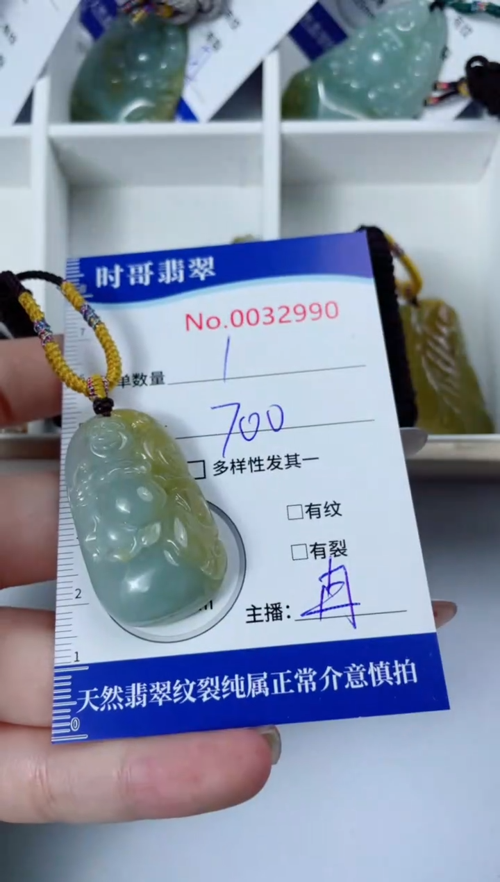 翡翠未镶嵌颈饰32990