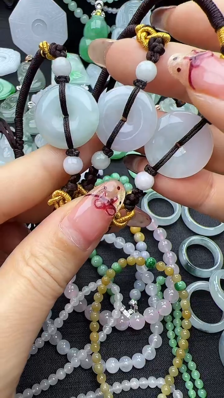 未镶嵌手绳翡翠平安扣多样性发其一