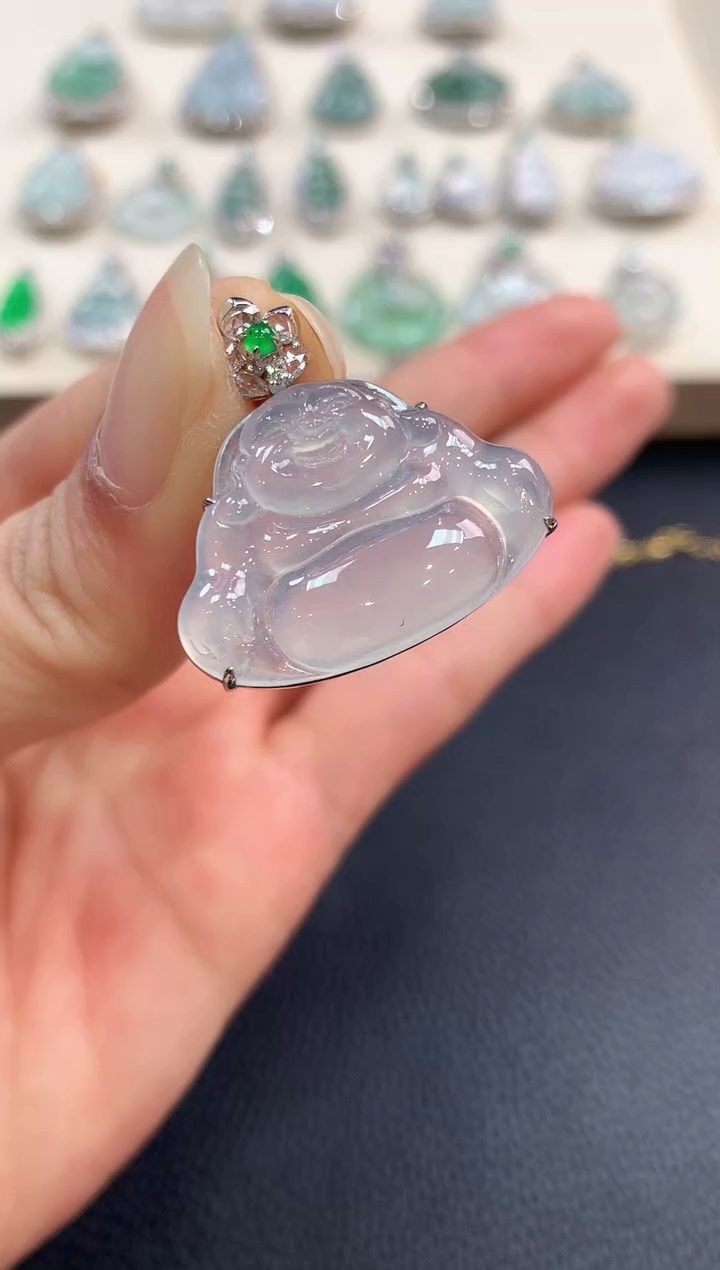 【闪购商品】翡翠吊坠(不含链)18K金镶嵌b82多样性一件发货