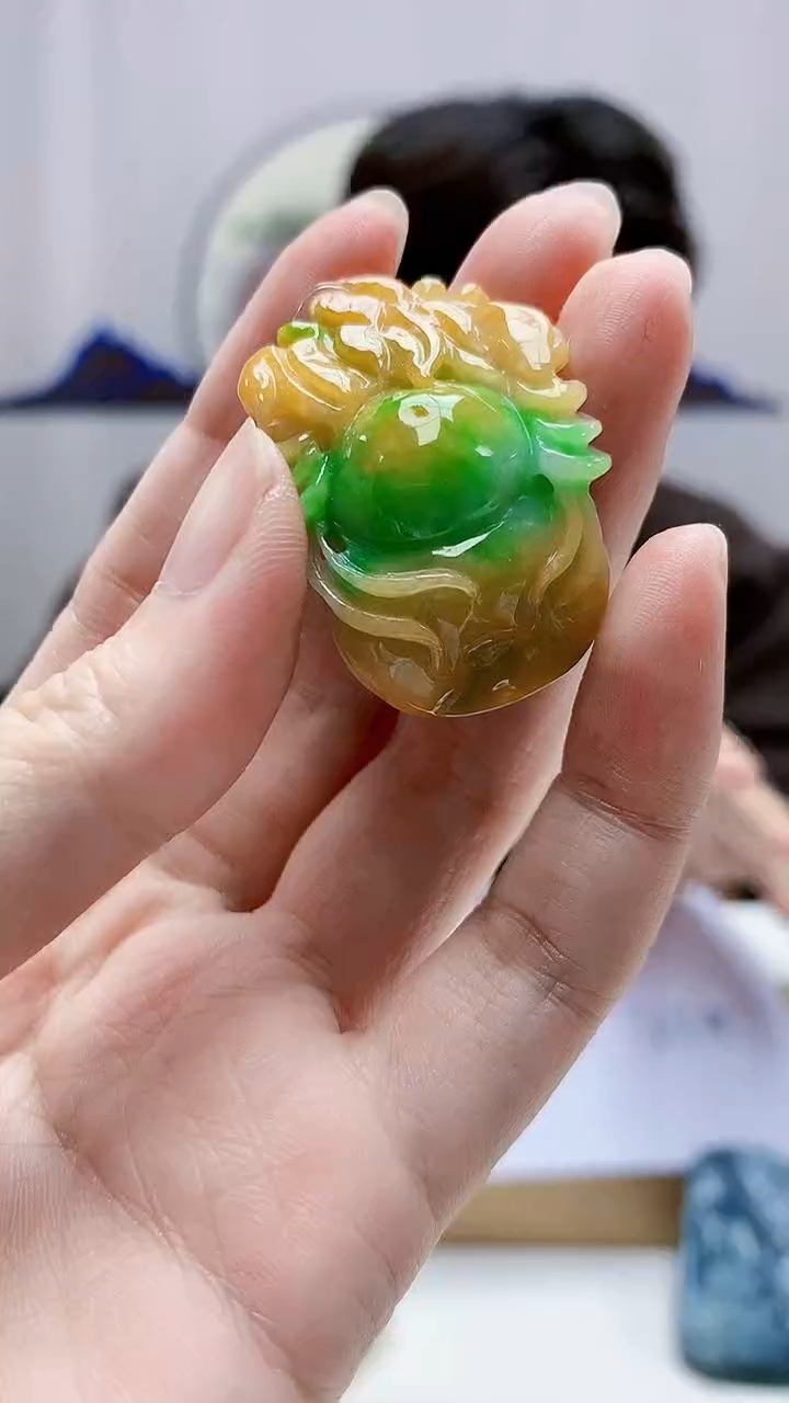 未镶嵌定制翡翠5145zm-毛货挂件葫芦68