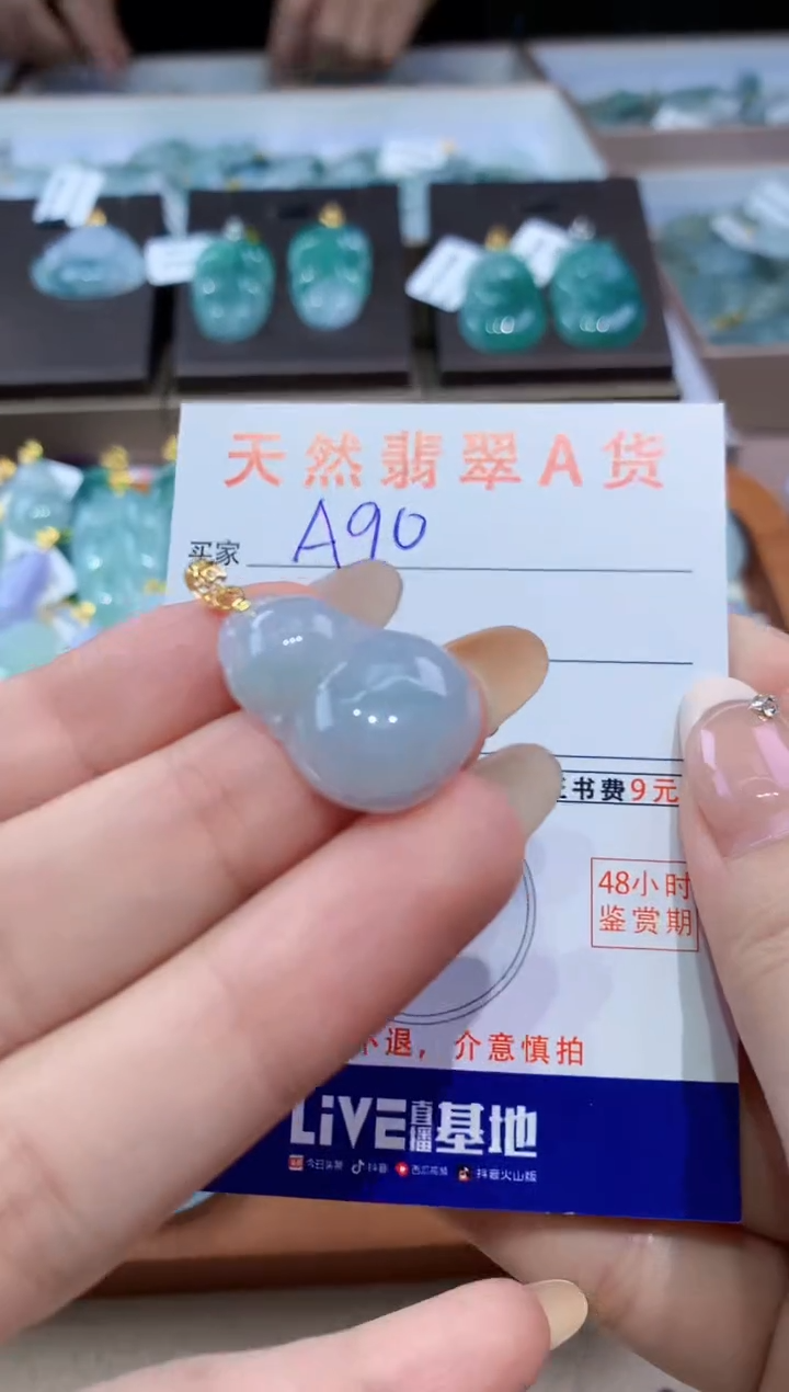 颈饰未镶嵌翡翠天然缅甸翡翠A货挂件 