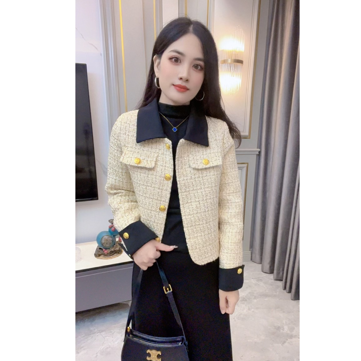 【新款+运费险】高级感小香风短款外套女装秋冬气质设计感外搭RO527